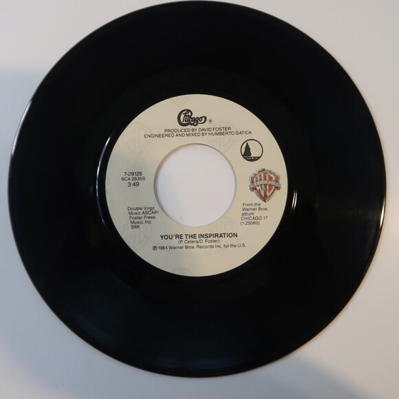 Chicago You're The Inspiration & Once In A Lifetime 45 RPM 7" Vinyl Record 1984 - Picture 3 of 4